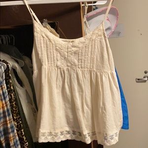 White lace tank top